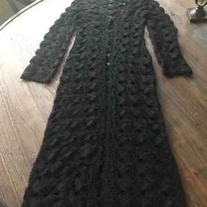 Cardigan crochet long top